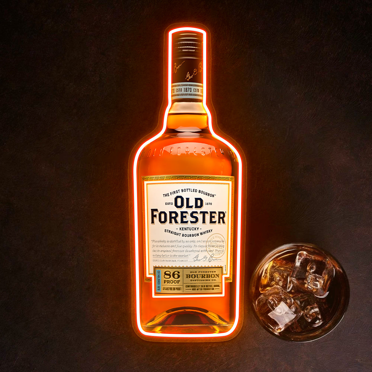 Bourbon Whiskey LED Neon Sign Retro Bar Man Cave Home Wall Lights