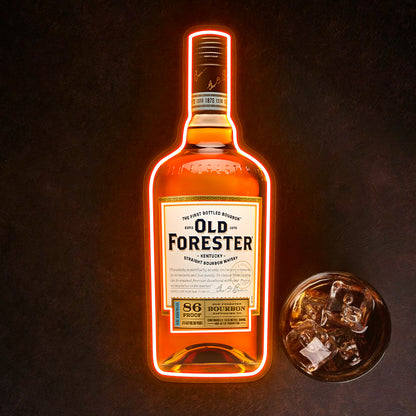 Bourbon Whiskey LED Neon Sign Retro Bar Man Cave Home Wall Lights