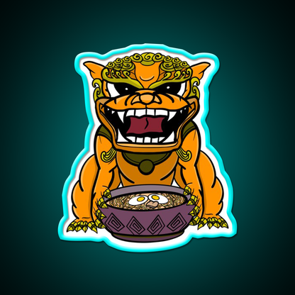 Orange Ramen Foo Dog Led Neon Sign Chinese Food Rgb Color