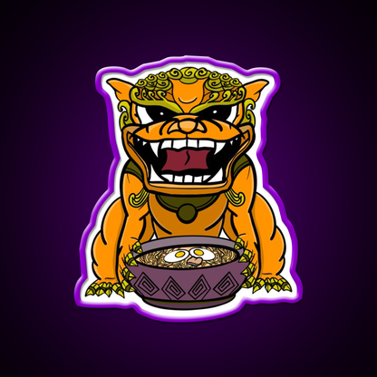 Orange Ramen Foo Dog Led Neon Sign Chinese Food Rgb Color