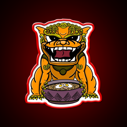 Orange Ramen Foo Dog Led Neon Sign Chinese Food Rgb Color