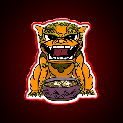 Orange Ramen Foo Dog Led Neon Sign Chinese Food Rgb Color - Shineneon