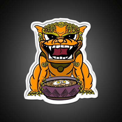 Orange Ramen Foo Dog Led Neon Sign Chinese Food Rgb Color - Shineneon
