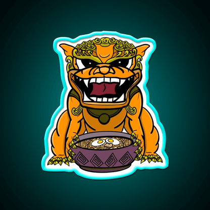 Orange Ramen Foo Dog Led Neon Sign Chinese Food Rgb Color - Shineneon