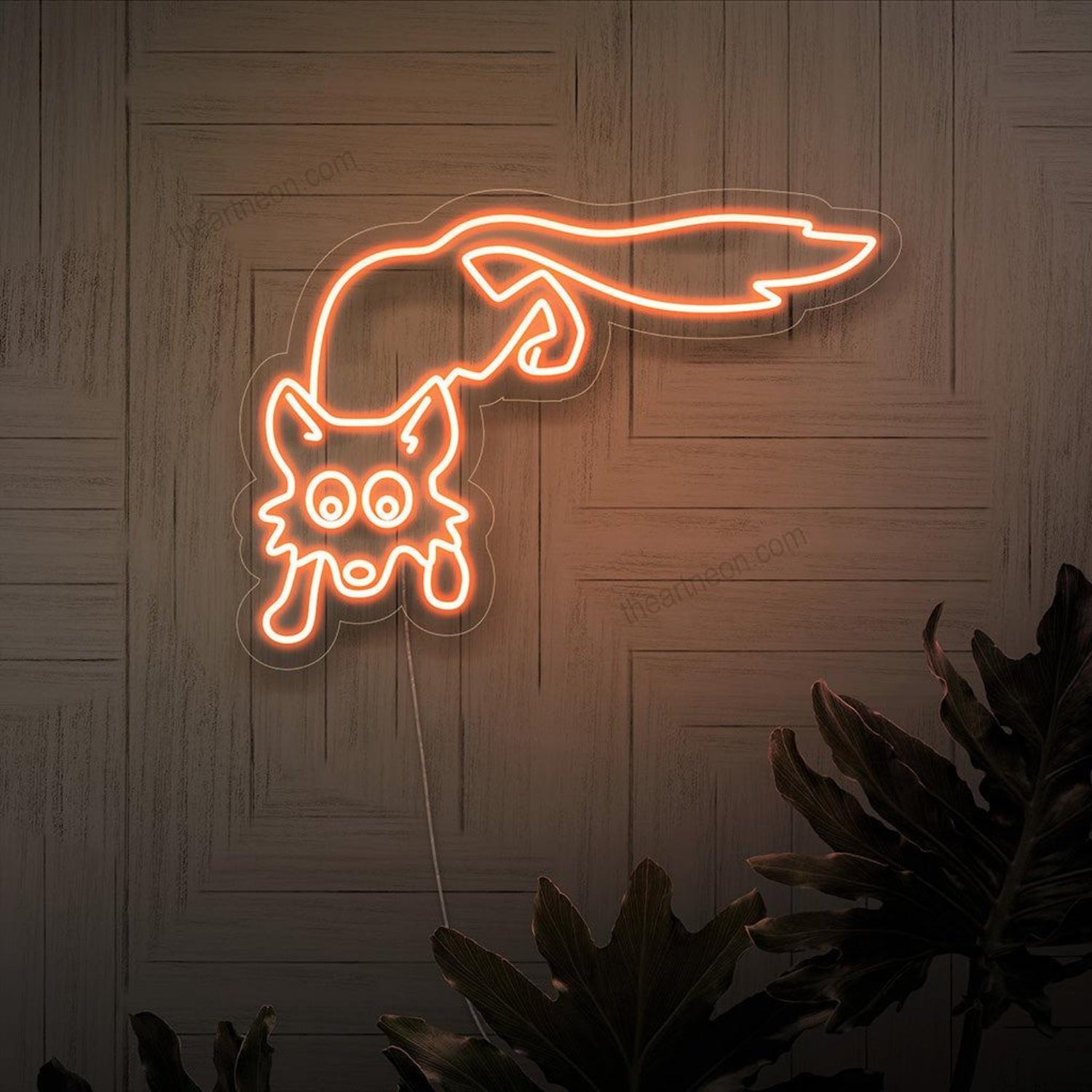 Orange-Red Cartoon Jumping Fox Led Neon Sign For Home Nursery Studio Decor | Shineneon