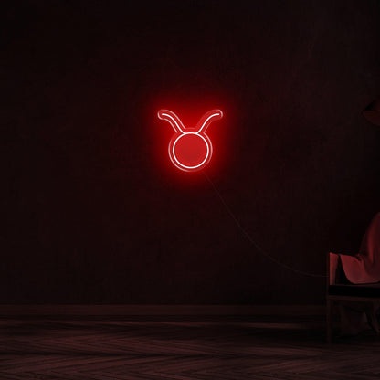 Orange-Red Taurus Zodiac Led Neon Sign For Modern Home Decor | Shineneon
