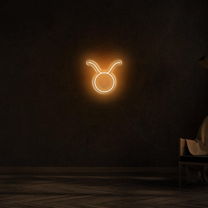 Orange-Red Taurus Zodiac Led Neon Sign For Modern Home Decor | Shineneon