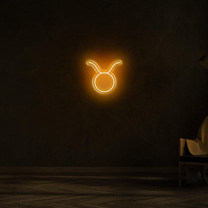 Orange-Red Taurus Zodiac Led Neon Sign For Modern Home Decor | Shineneon