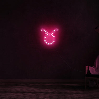 Orange-Red Taurus Zodiac Led Neon Sign For Modern Home Decor | Shineneon