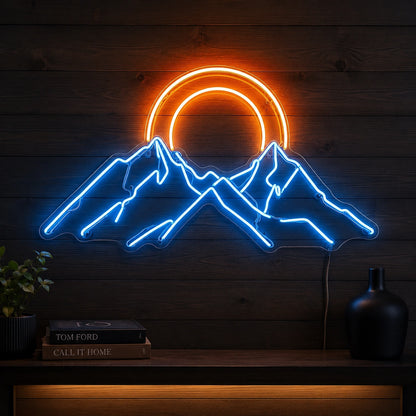 Orange Sunset Mountain Neon Sign LED Neon Sign high-converting product image