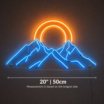 Orange Sunset Mountain Neon Sign LED Neon Sign size image