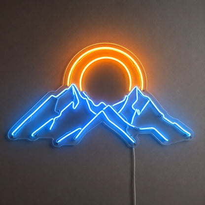 Orange Sunset Mountain Neon Sign LED Neon Sign main product image