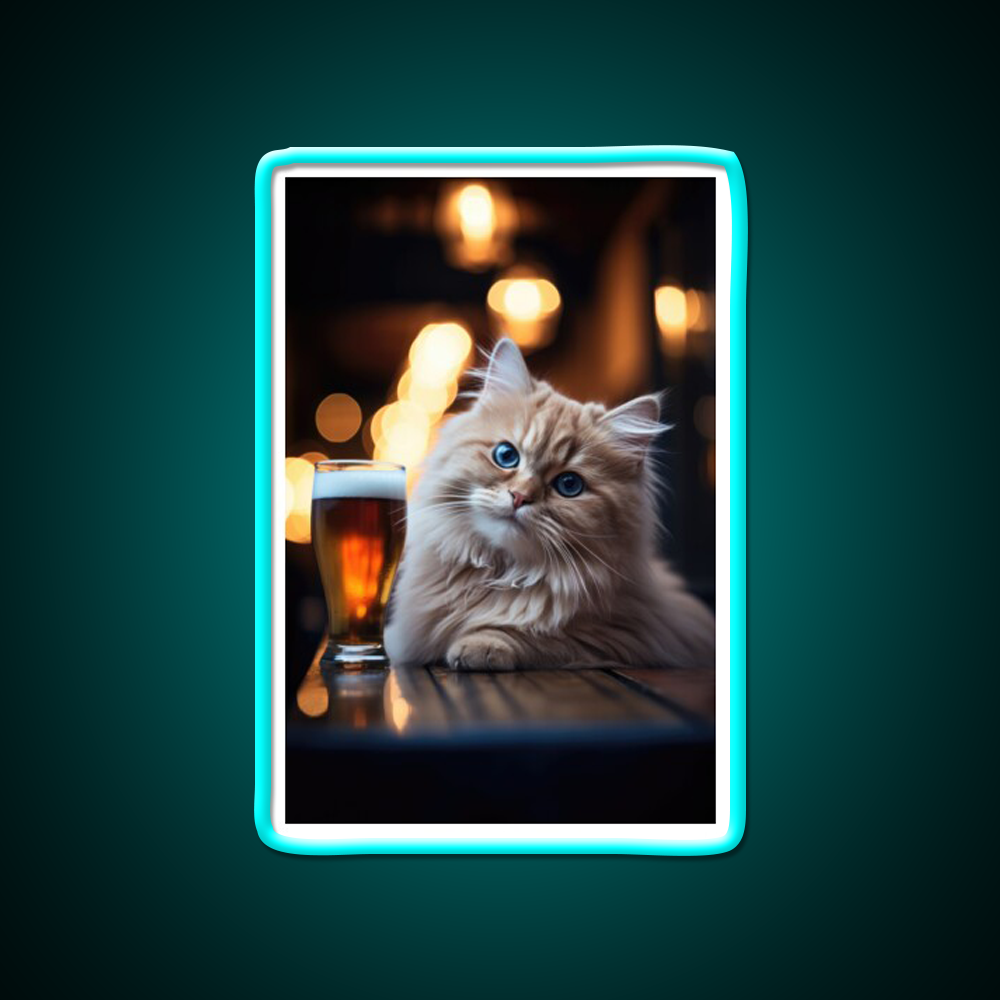 Orange Tabby Ale Man Cave Bar Led Neon Sign Rgb Color