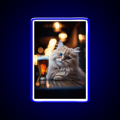 Orange Tabby Ale Man Cave Bar Led Neon Sign Rgb Color