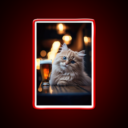 Orange Tabby Ale Man Cave Bar Led Neon Sign Rgb Color