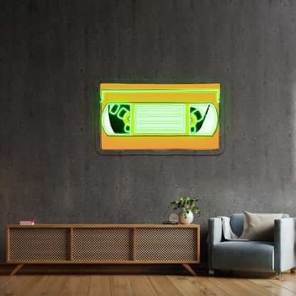 Orange Vhs Artwork Led Signs For Business - Shineneon