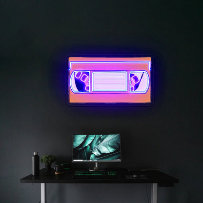 Orange Vhs Artwork Led Signs For Business - Shineneon
