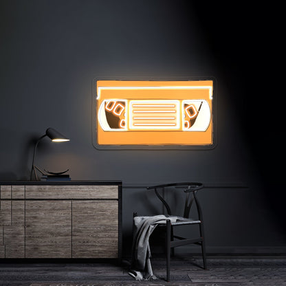 Orange Vhs Artwork Led Signs For Business - Shineneon