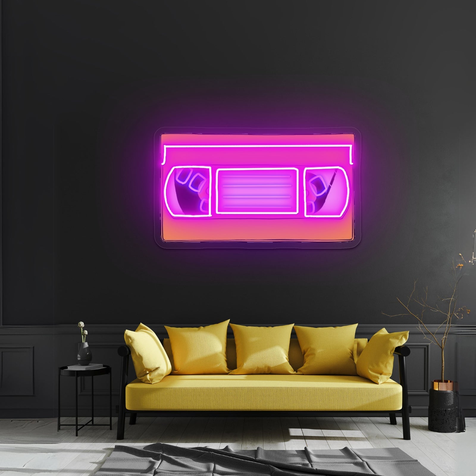 Orange Vhs Artwork Led Signs For Business - Shineneon