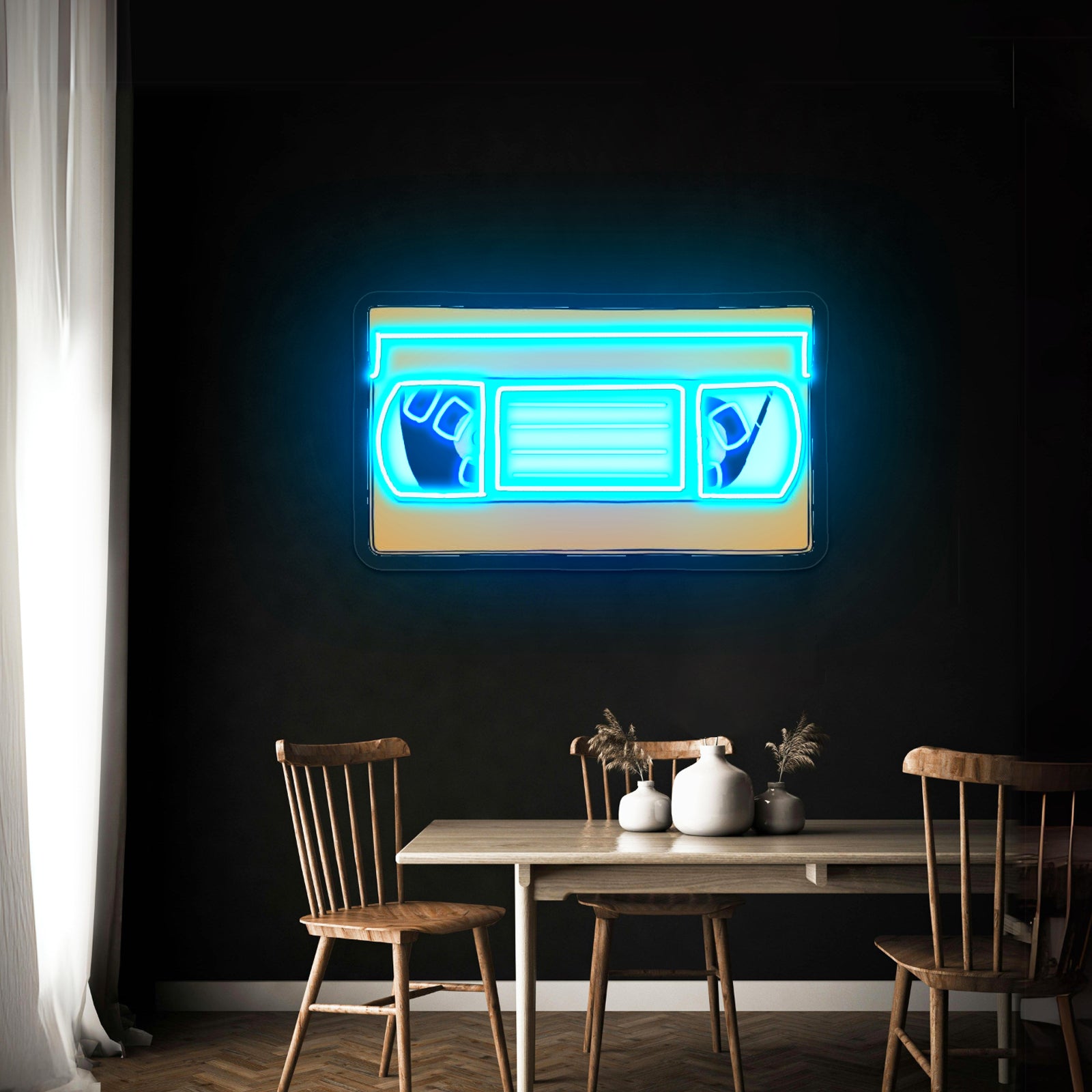 Orange Vhs Artwork Led Signs For Business