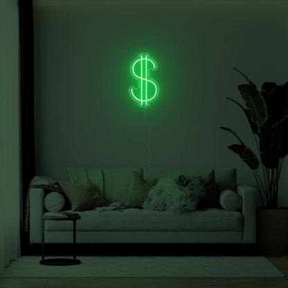 Orange-Yellow Dollar Sign Led Neon Sign For Living Room Wall Decor | Shineneon