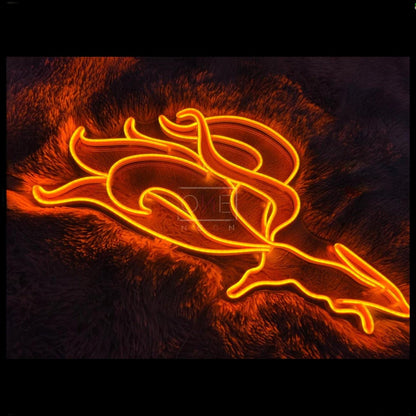 Orange-Yellow Fox Led Neon Sign For Indoor Bar Cafe Decor | Shineneon