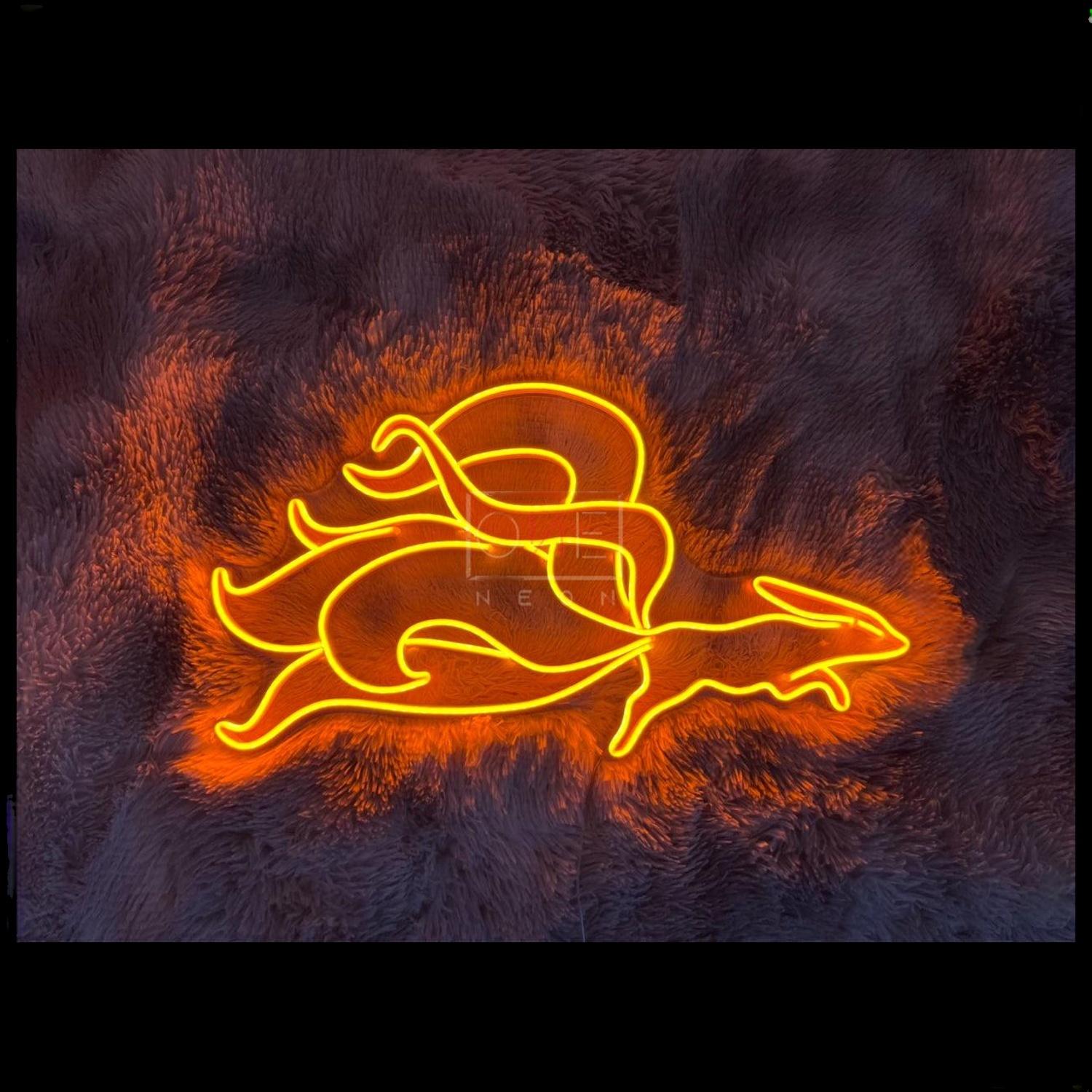 Orange-Yellow Fox Led Neon Sign For Indoor Bar Cafe Decor | Shineneon