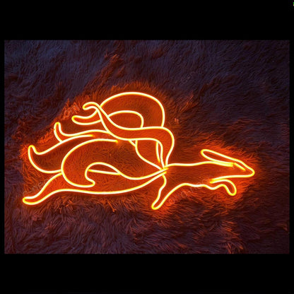 Orange-Yellow Fox Led Neon Sign For Indoor Bar Cafe Decor | Shineneon