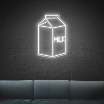 Orange-Yellow Milk Box Led Neon Sign For Living Room Cafe Decor | Shineneon