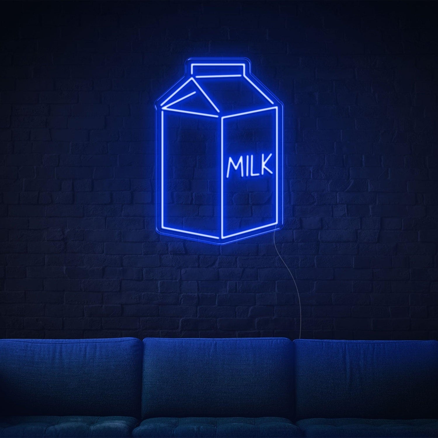 Orange-Yellow Milk Box Led Neon Sign For Living Room Cafe Decor | Shineneon