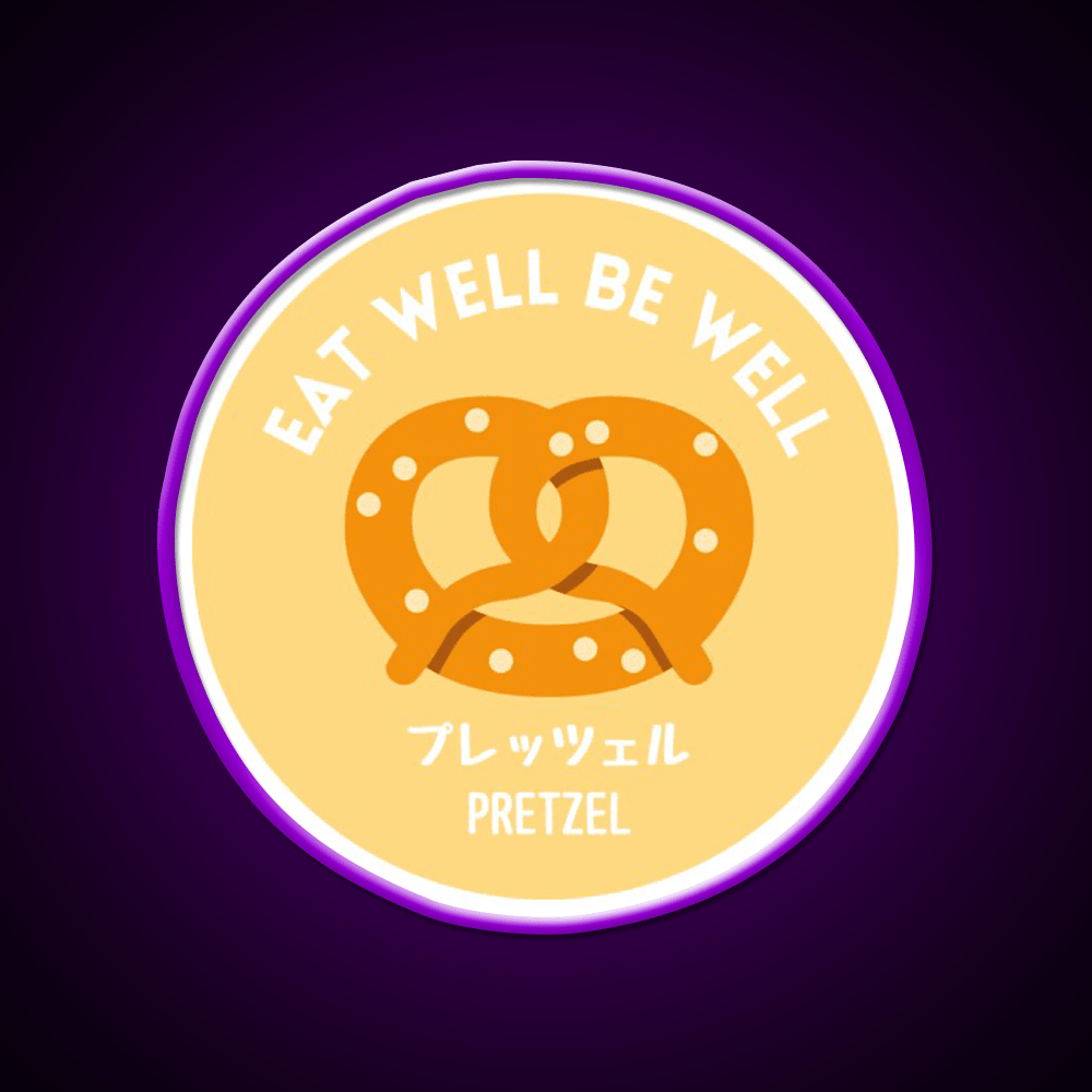 Orange Yellow Pretzel Japanese Bake Food Snack Food Led Neon Sign Rgb Color - Shineneon