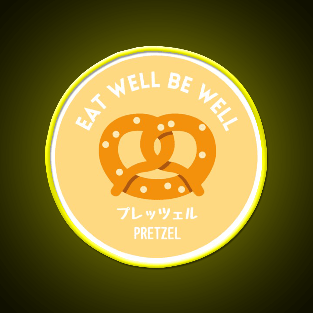 Orange Yellow Pretzel Japanese Bake Food Snack Food Led Neon Sign Rgb Color - Shineneon