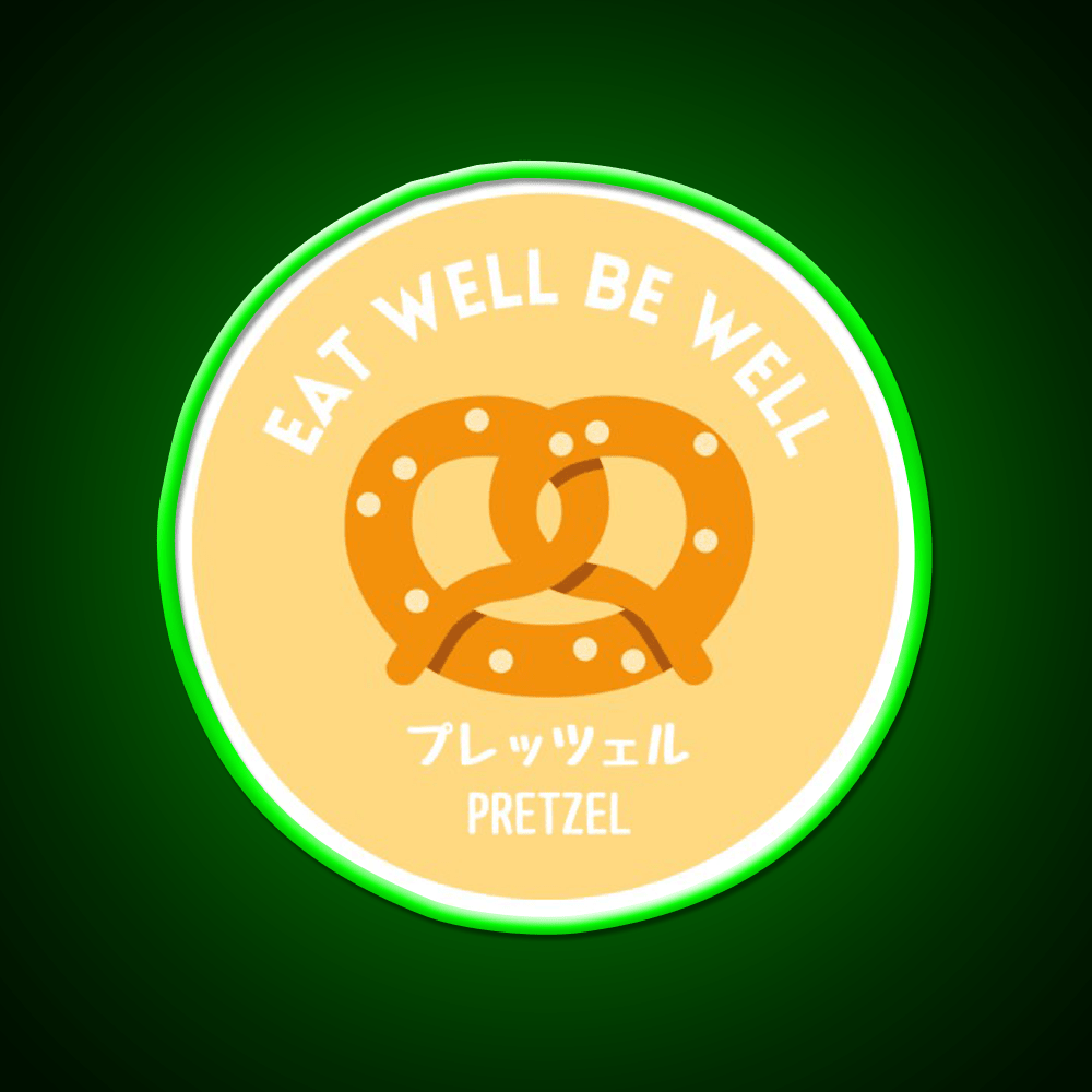 Orange Yellow Pretzel Japanese Bake Food Snack Food Led Neon Sign Rgb Color - Shineneon
