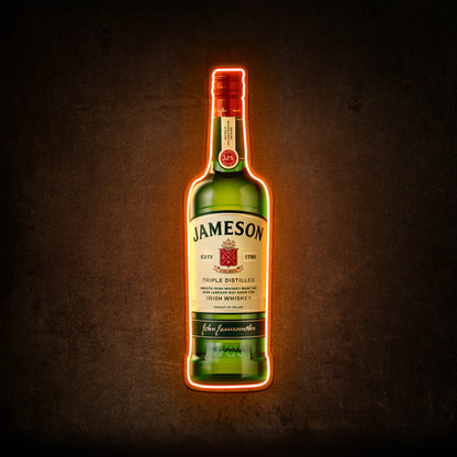 Jameson Whiskey USB LED Neon Sign Bar Decor Man Cave Home Wall Art