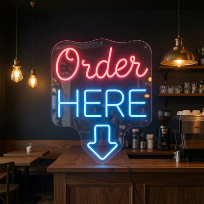 Order Here LED Neon Sign - 02 High-Converting Product Image