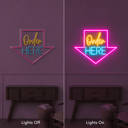 Order Here LED Neon Sign Home Decor - Shineneon