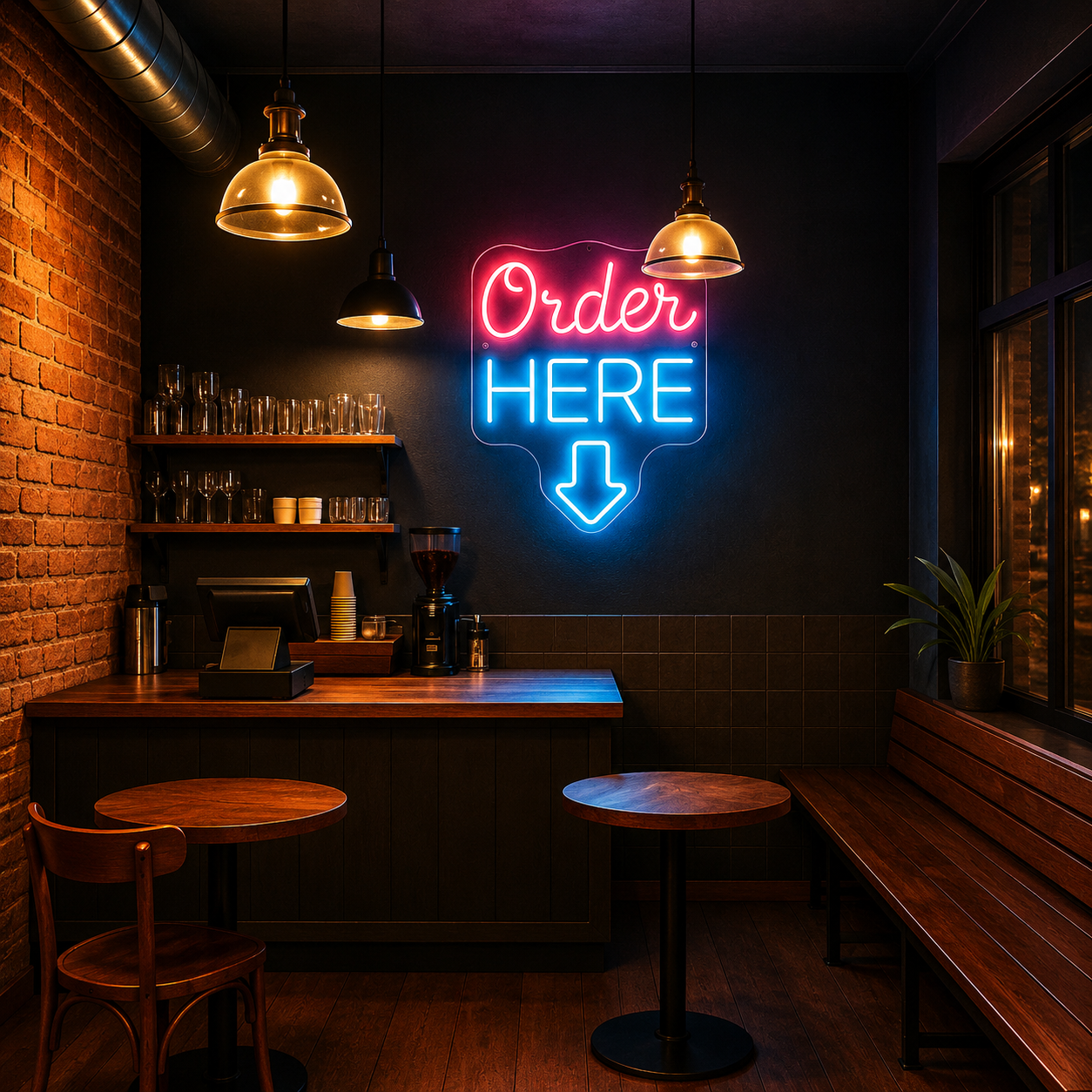 Order Here LED Neon Sign Home Wall Art - 01 Original Product Image