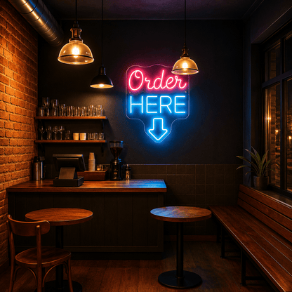 Order Here LED Neon Sign Home Wall Art - Shineneon