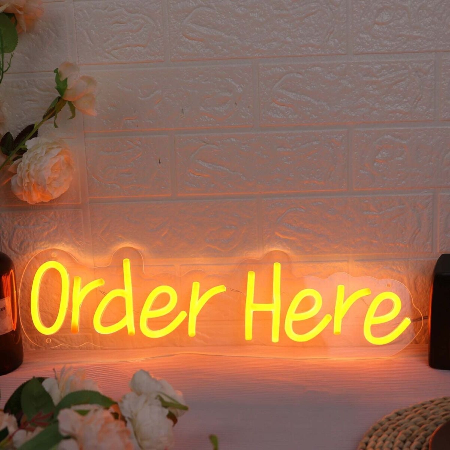 Order Here Orange Led Neon Sign - Shineneon