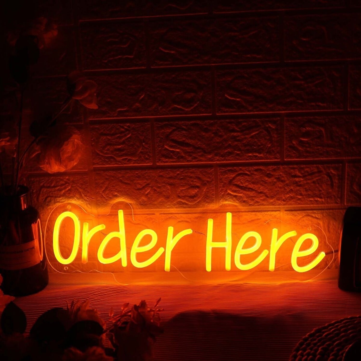 Order Here Orange Led Neon Sign - Shineneon