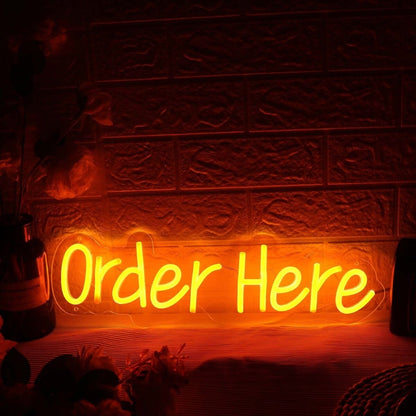 Order Here Orange Led Neon Sign - Shineneon