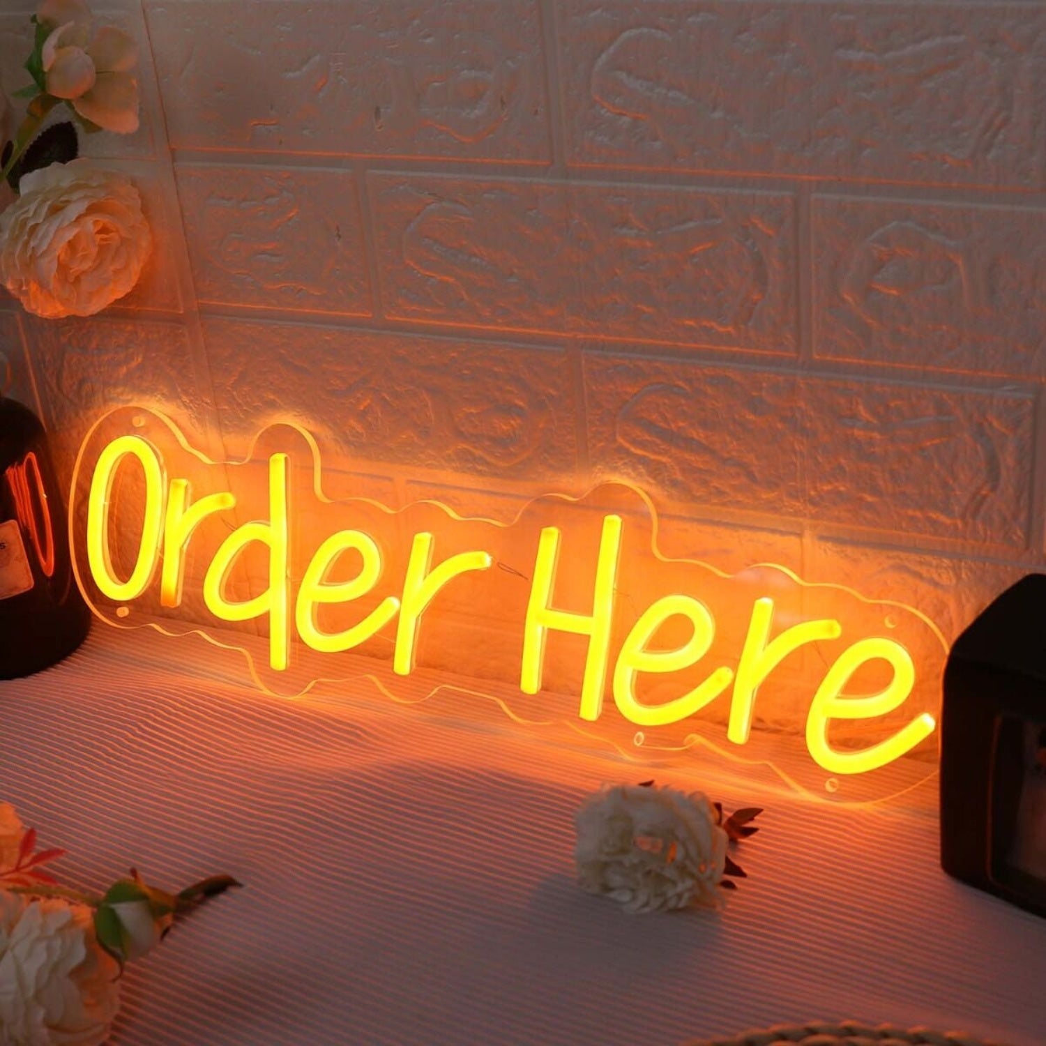 Order Here Orange Led Neon Sign - Shineneon