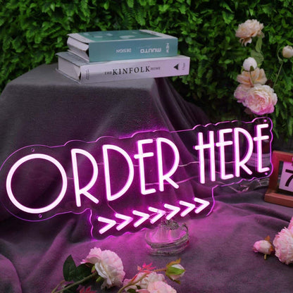 Order Here Pink Led Neon Sign - Shineneon