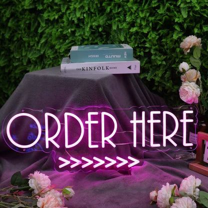 Order Here Pink Led Neon Sign - Shineneon