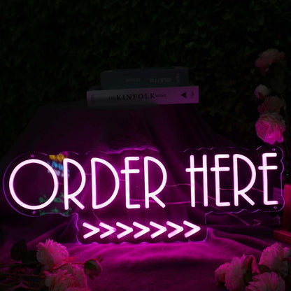 Order Here Pink Led Neon Sign - Shineneon