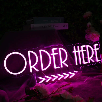 Order Here Pink Led Neon Sign - Shineneon
