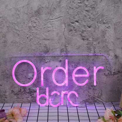 Order Here Purple Led Neon Sign - Shineneon