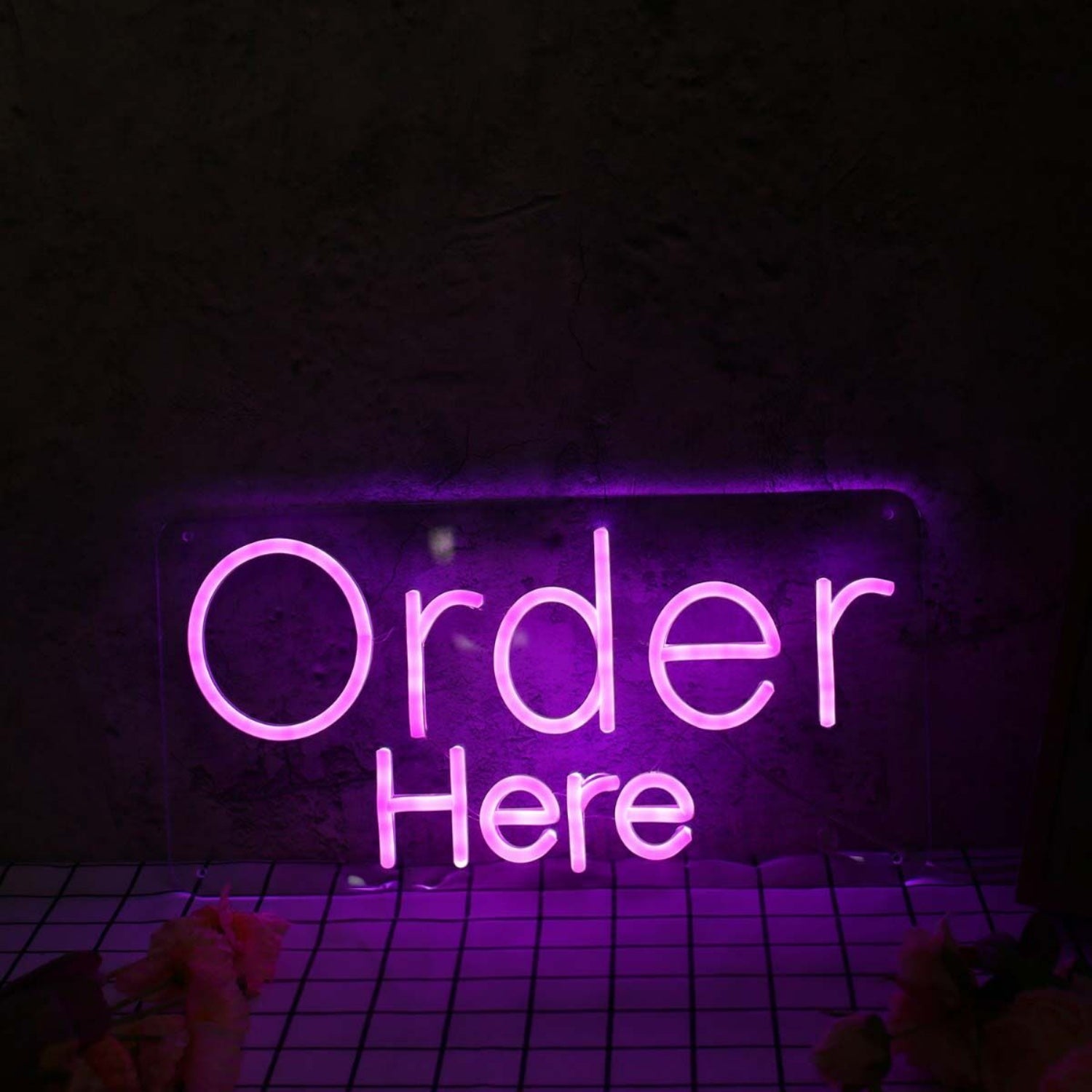 Order Here Purple Led Neon Sign - Shineneon