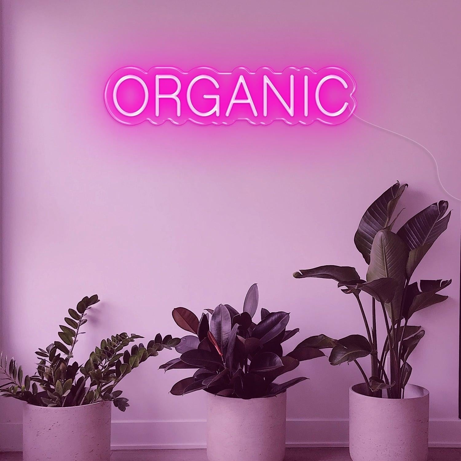 Organic Bright Pink White Rounded Led Neon Sign For Health Shops Home Decor | Shineneon