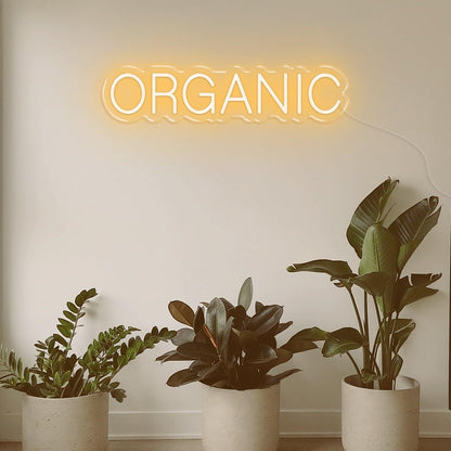 Organic Bright Pink White Rounded Led Neon Sign For Health Shops Home Decor | Shineneon